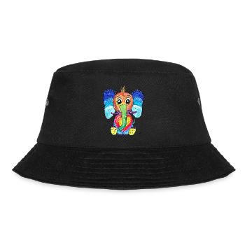 Happy Elephant - Bucket Hat - Schwarz - Vorne - Lela (165cm)