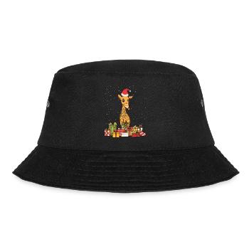 Giraffe Weihnachtsbeleuchtung Weihnachtsmütze Weihnachtsgeschenk - Bucket Hat - Schwarz - Vorne - Lela (165cm)