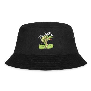 Mountains wilderness snake boa cobra wild animal nature - Bucket Hat - black - Front - Lela (165cm)