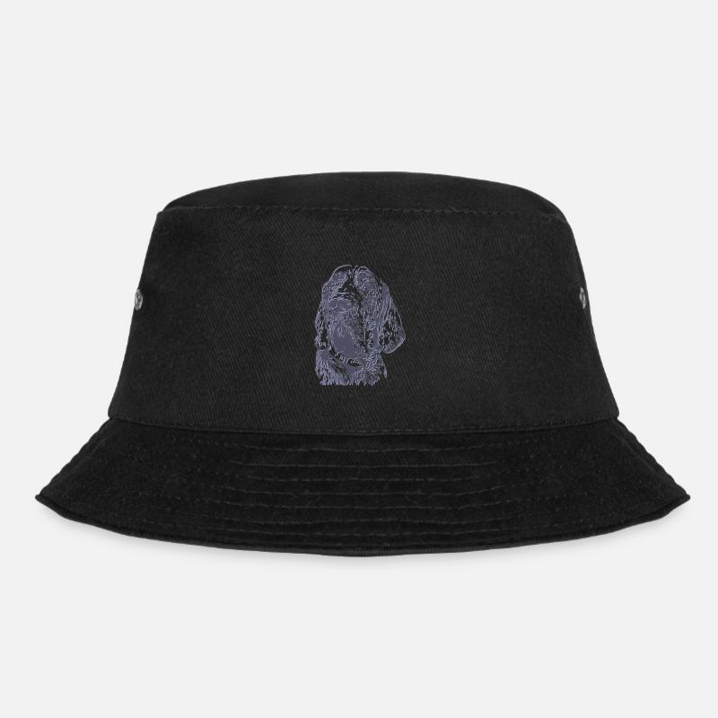 Hund Dogge Grau Silber Hellgrau - Bucket Hat - Schwarz