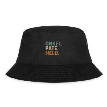 Onkel Pate Held Geschenk für Patenonkel - Bucket Hat - Schwarz - Vorne - Lela (165cm)