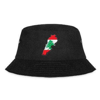 Libanon Libanese Karte Urlaub Reise Geschenk LBN - Bucket Hat - Schwarz - Vorne - Lela (165cm)