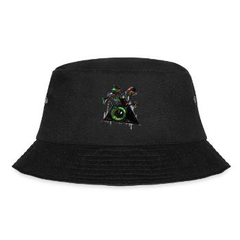 Ein besonderer Pilz und das allsehende, dritte Auge - Bucket Hat - Schwarz - Vorne - Lela (165cm)