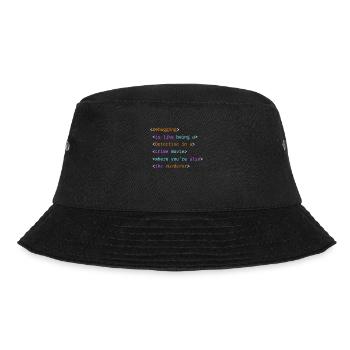 99 Little Bugs In The Code Programmer Coding - Bucket Hat - black - Front - Lela (165cm)