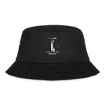 Wir wünschen Ihnen ein feuriges Weihnachtsfest! - Bucket Hat - Schwarz - Vorne - Lela (165cm)
