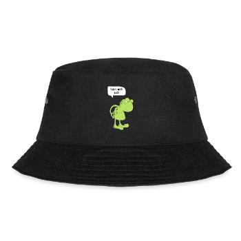Lass mich doch Frosch Morgenmuffel Müde Kröte Frog - Bucket Hat - Schwarz - Vorne - Lela (165cm)