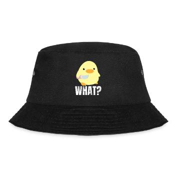 Cute duck with knife meme chick chicken goose what - Bucket Hat - black - Front - Lela (165cm)
