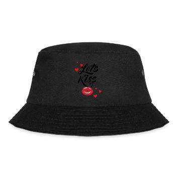 Heiliger Valentinstag - Lasst uns küssen - Bucket Hat - Schwarz - Vorne - Lela (165cm)