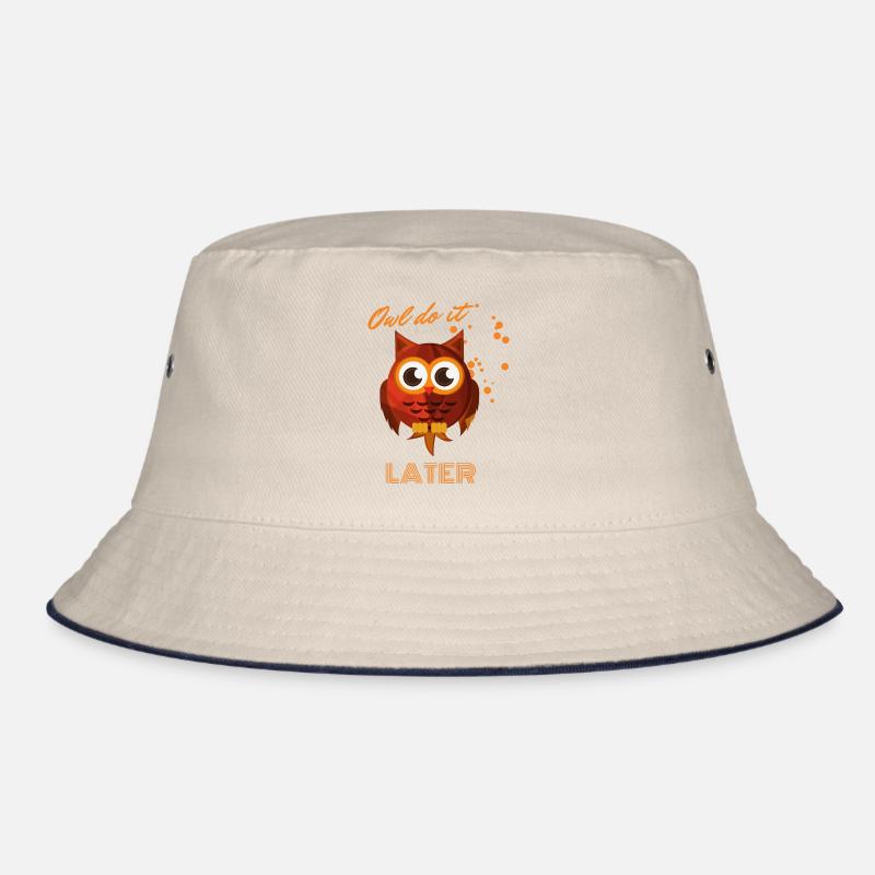 Owl do it later! Herzige kleine Eule Bucket Hat