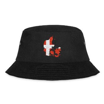 Denmark Flag Outline Scandinavia Danish Flag - Bucket Hat - black - Front - Lela (165cm)