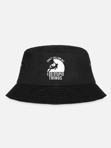 Klettern Lustiger Spruch Geschenk Kletterer Berge - Bucket Hat - Schwarz
