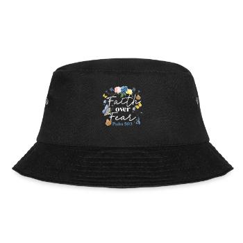Christian bible verse flower butterfly - Bucket Hat - black - Front - Lela (165cm)