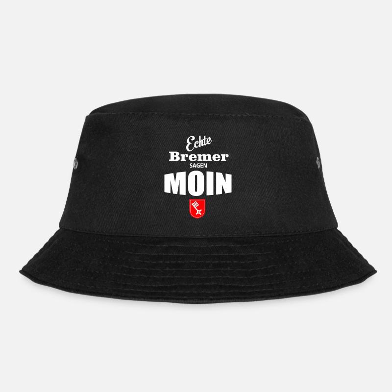 Bremen - Echte Bremer sagen Moin - Bucket Hat - Schwarz