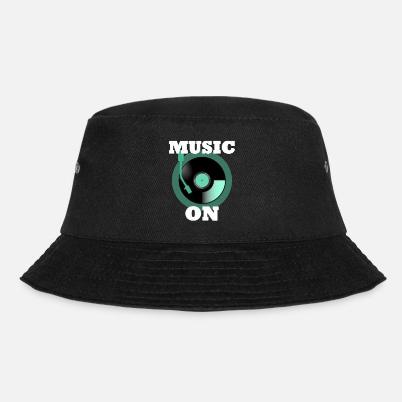 musik schallplatte - Bucket Hat - Schwarz