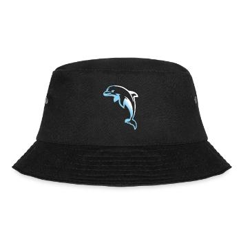 Delfin Show Delphin intelligenter Fisch Geschenk - Bucket Hat - Schwarz - Vorne - Lela (165cm)