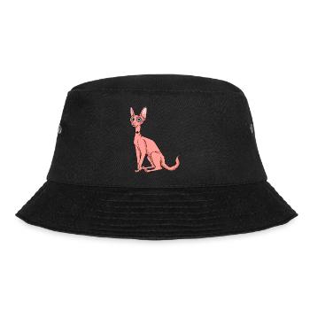 Lustige Katzen 12 - Bucket Hat - Schwarz - Vorne - Lela (165cm)