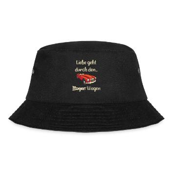 Auto Spruch - Bucket Hat - Schwarz - Vorne - Lela (165cm)