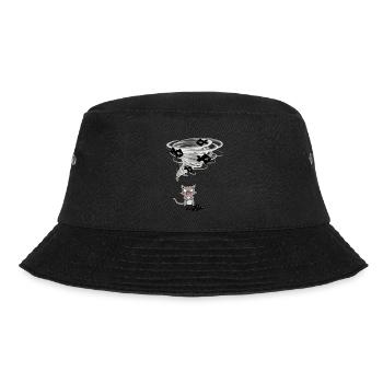 Tornado takes cat fish - Bucket Hat - black - Front - Lela (165cm)