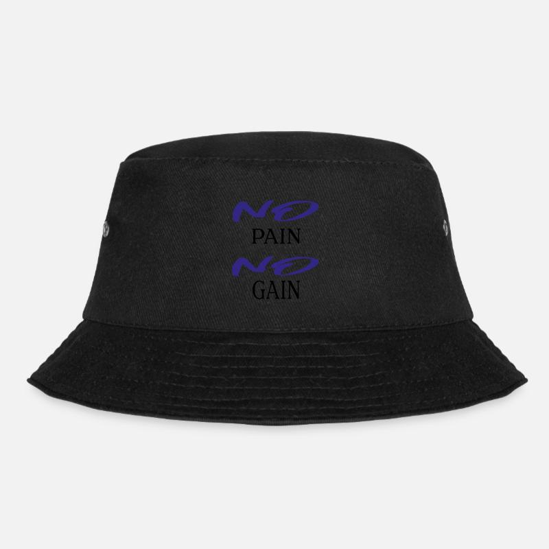 no pain no gain - Bucket Hat - Schwarz