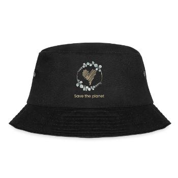 Save The Planet - Bucket Hat - Schwarz - Vorne - Lela (165cm)