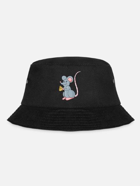 Maus - Bucket Hat - Schwarz