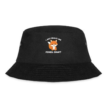 I Just really like foxes funny fox - Bucket Hat - black - Front - Lela (165cm)