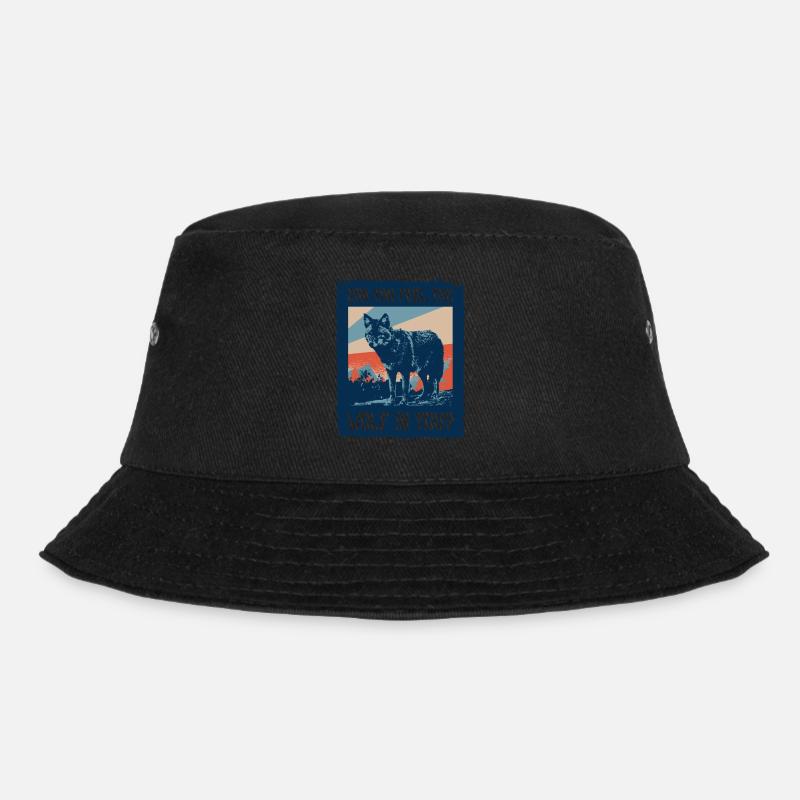 Wolf Werwolf - Bucket Hat - Schwarz