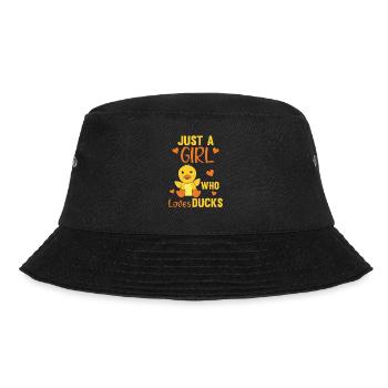 Just a Girl who loves ducks cute ducks for girls - Bucket Hat - black - Front - Lela (165cm)
