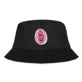 viva la vulva Feminismus Spruch - Bucket Hat - Schwarz - Vorne - Lela (165cm)