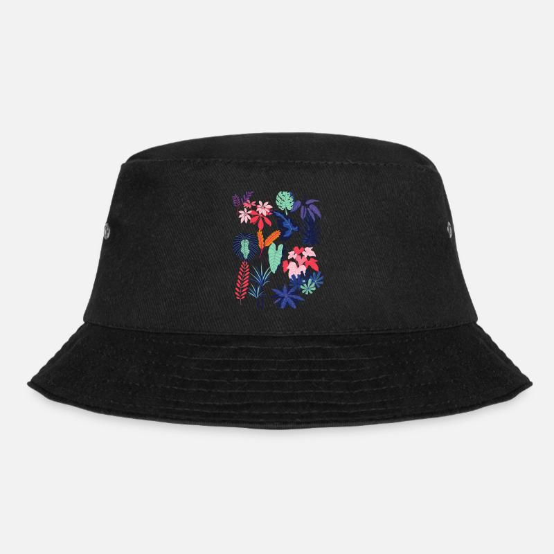 Bunte Blätter - Bucket Hat - Schwarz