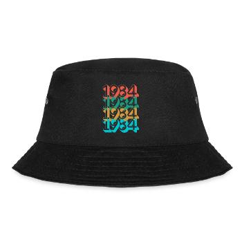 Birthday 1984 Retro 1984 born Year 1984 - Bucket Hat - black - Front - Lela (165cm)