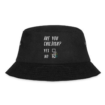 Bist du Kindisch Ja Nein Fun Haus - Bucket Hat - Schwarz - Vorne - Lela (165cm)