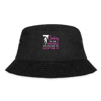 Rock Climbing Climber Girl - Bucket Hat - black - Front - Lela (165cm)