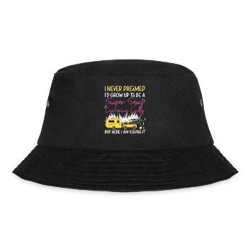 Super Sexy Camping Lady Motorhome - Bucket Hat - Schwarz - Vorne - Lela (165cm)