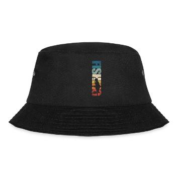 Fishing Retro Vintage - Bucket Hat - black - Front - Lela (165cm)