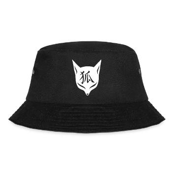 Weißer Manga Fuchs - Bucket Hat - Schwarz - Vorne - Lela (165cm)