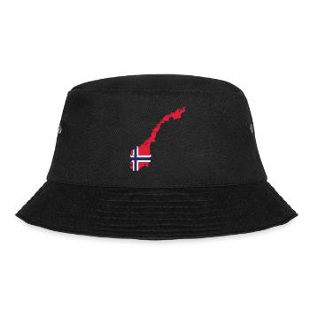 Norwegen Norweger Skandinavien - Bucket Hat - Schwarz - Vorne - Lela (165cm)