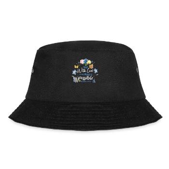 Christian Bible Verse Butterfly - Bucket Hat - black - Front - Lela (165cm)