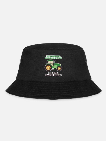 Hab einen Traktor gesehen - Bucket Hat - Schwarz