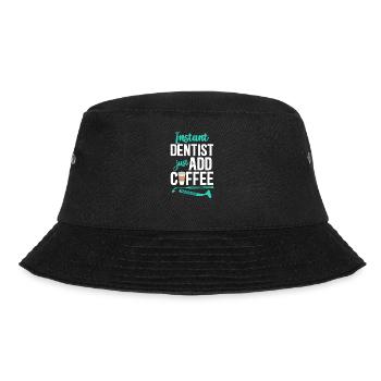 Dentist Coffee Instant Dentist - Bucket Hat - Schwarz - Vorne - Lela (165cm)