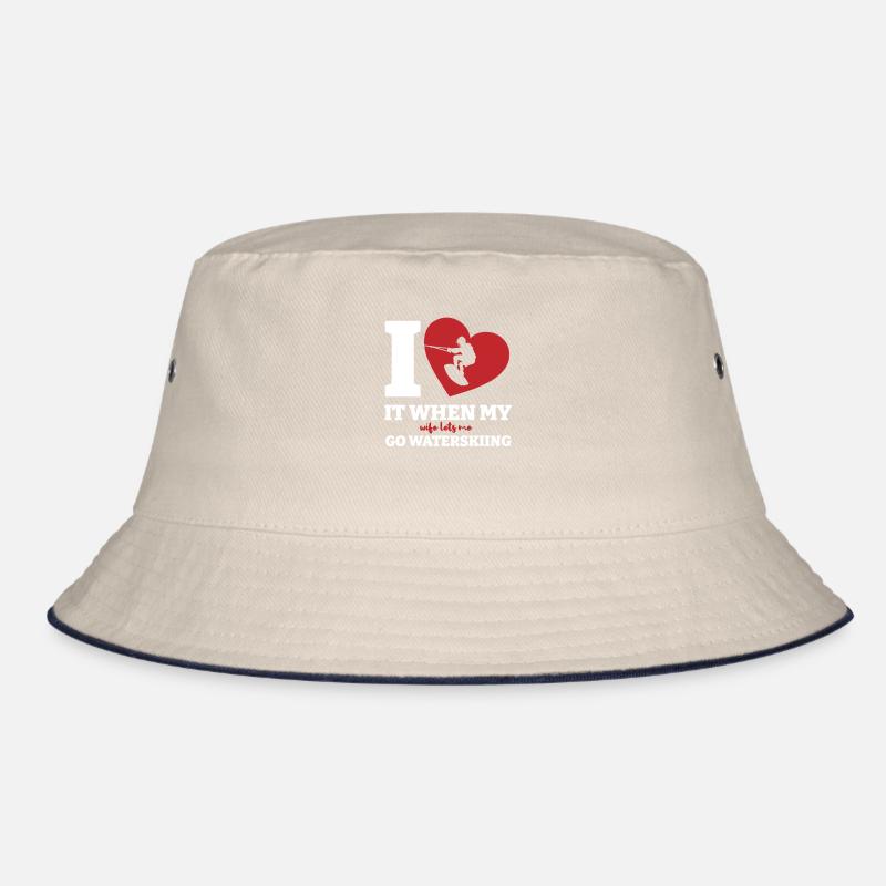 Waterskiing Waterskier Wakeboard Gift Bucket Hat
