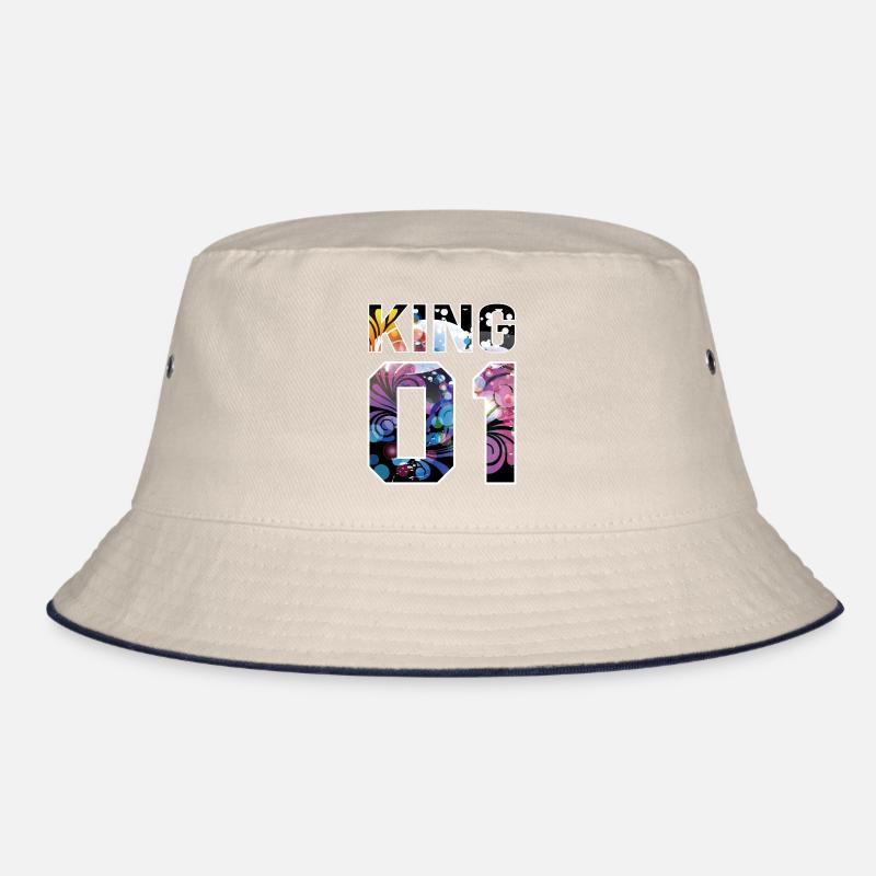 King Queen - King modern floral pattern Bucket Hat
