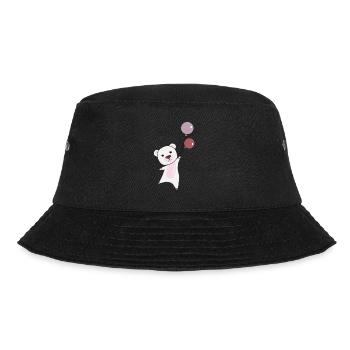 Polar bear Teddy flies for children - Bucket Hat - black - Front - Lela (165cm)