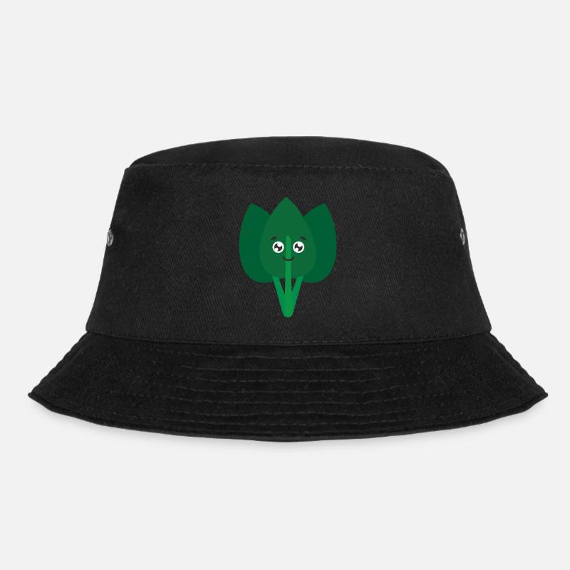 Spinat - Bucket Hat - Schwarz