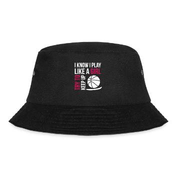 Basketballer Basketball Basketballmanschaft - Bucket Hat - Schwarz - Vorne - Lela (165cm)