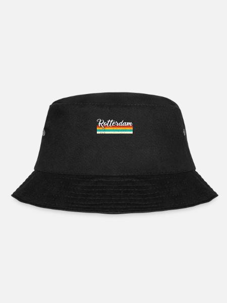 Rotterdam Retro Vintage - Bucket Hat - Schwarz