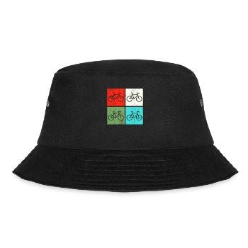 Bicycle Cycling Retro - Bucket Hat - black - Front - Lela (165cm)
