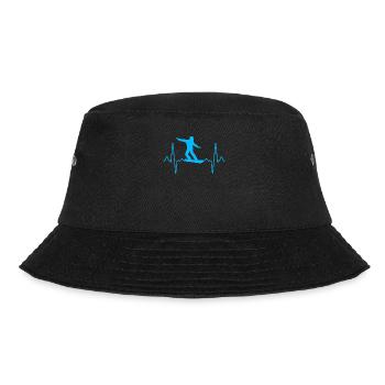 Snowboarding Heartbeat - Bucket Hat - black - Front - Lela (165cm)
