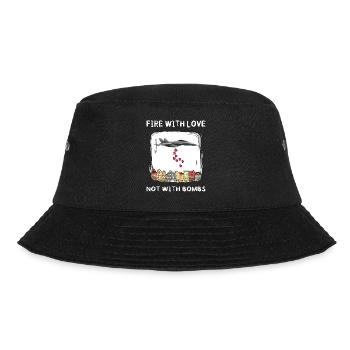freiheit frieden antiwar solidarität no war peace - Bucket Hat - Schwarz - Vorne - Lela (165cm)