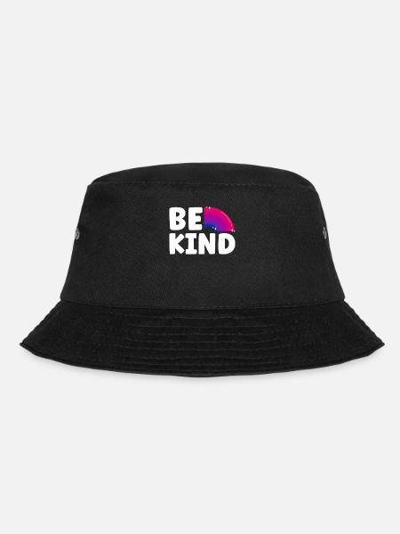 Bisexual Bi Pride Flag Be Kind - Bucket Hat - Schwarz